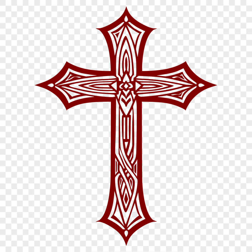 Free Ornate Cross Drawing