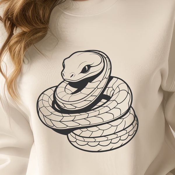 Snake Clip Art SVG A realistic illustration of a snake, suitable for various design projects and commercial or personal use.