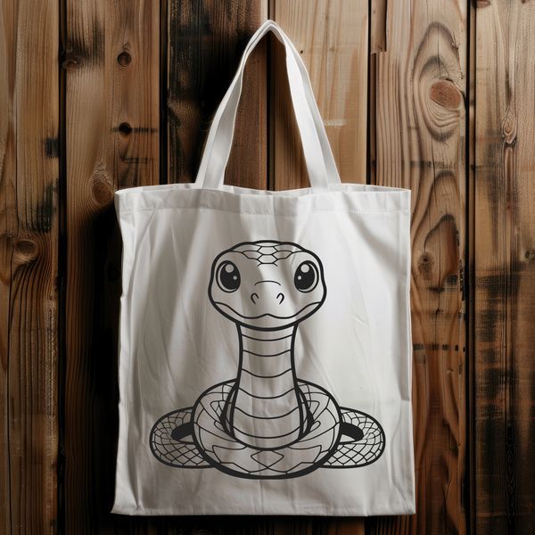 Detailed Snake Design for Commercial Use A detailed illustration of a snake in vector format.