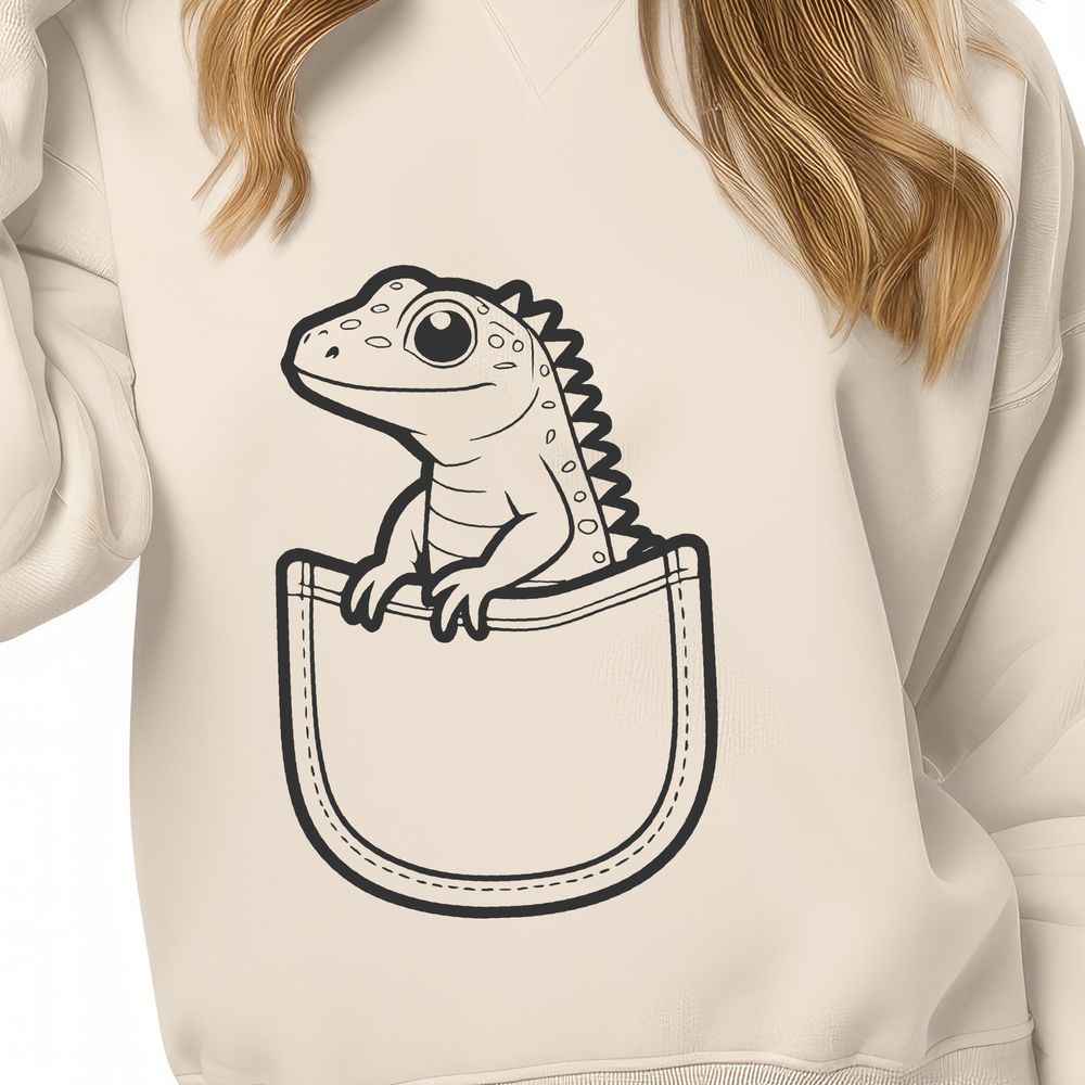 Reptile Design A small reptile with scaly skin and a long tail.