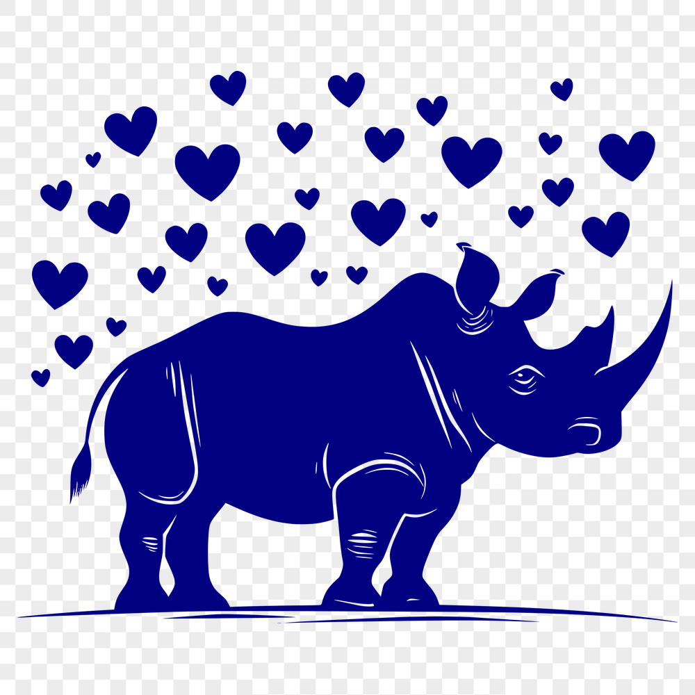 Artistic Rhino In PNG For Free Download