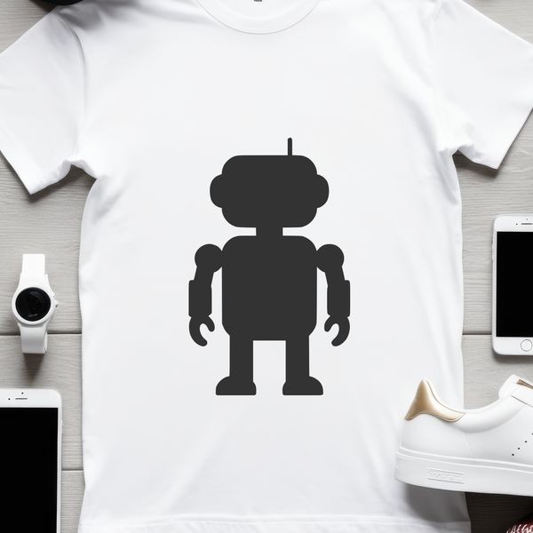 A futuristic robot design in vector format, ideal for cutting machines and DIY projects.