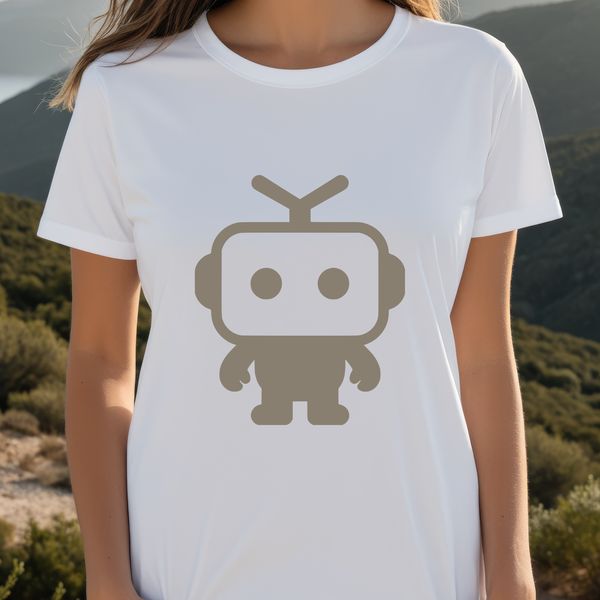 A futuristic robot designed in vector format for commercial and personal use, suitable for cutting machines like Cricut.