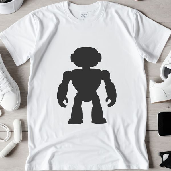 A futuristic robot illustration created as a free SVG file for commercial or personal use.