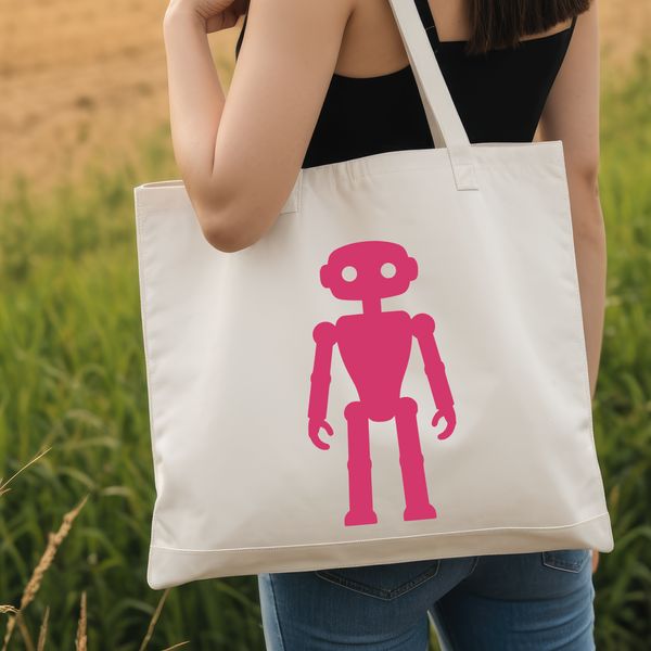 Robot silhouette in vector format, suitable for commercial use.