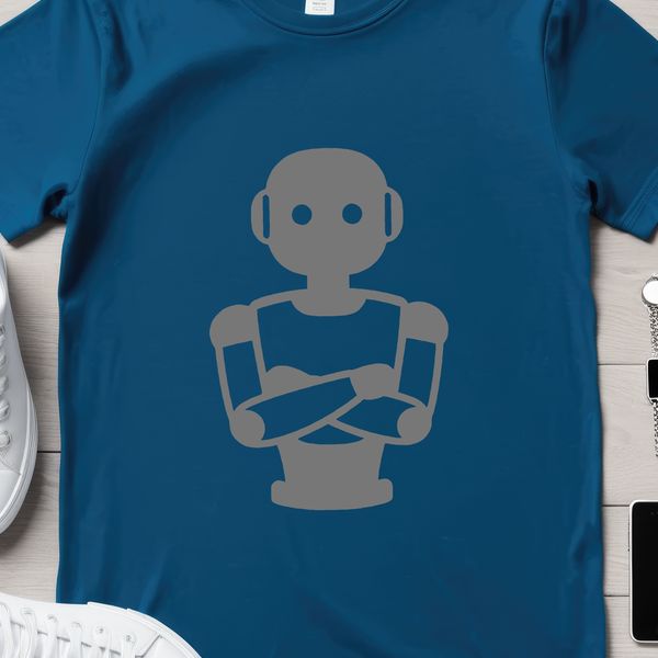 A futuristic robot illustration in a vector format suitable for commercial use.