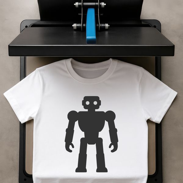 Robot illustration in vector format, suitable for commercial use with Cricut or laser cutting.