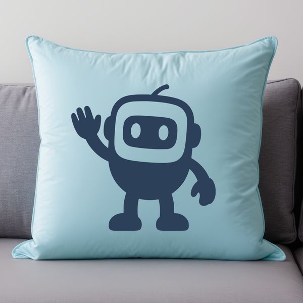 A detailed vector illustration of a futuristic robot in a metallic design style.