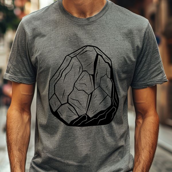 Free Vector Rock Design A vector illustration of a rock, designed for digital cutting machines and laser cutters.