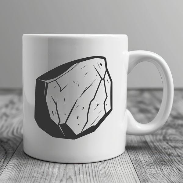 Geological Vector Art A detailed illustration of a rock, created as a vector graphic.