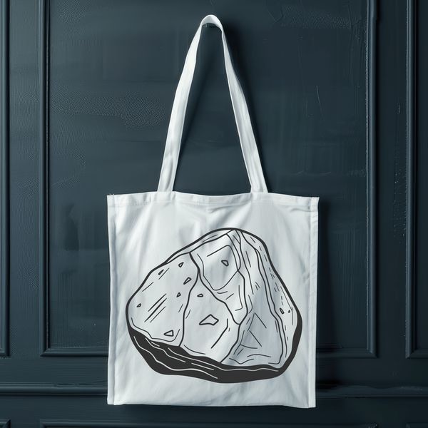 Vector illustration of a rock with detailed texture and shading.