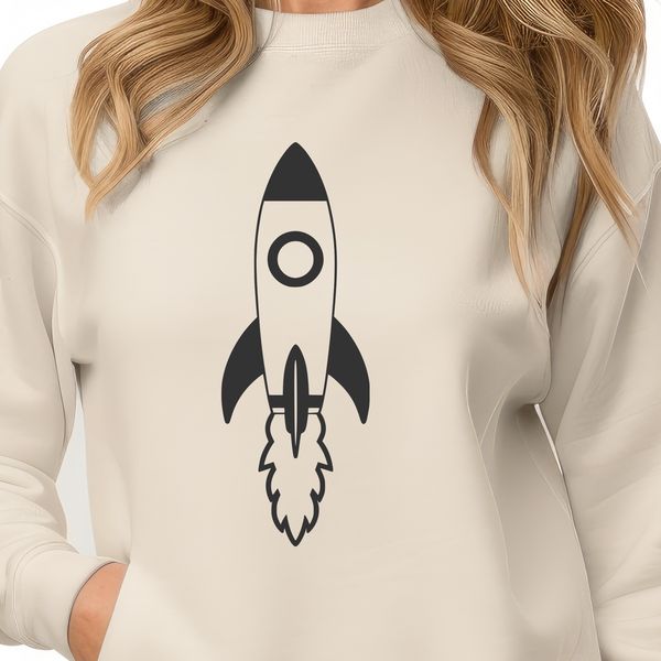 Intergalactic Transportation Illustration A futuristic vector design of a spaceship in outer space.