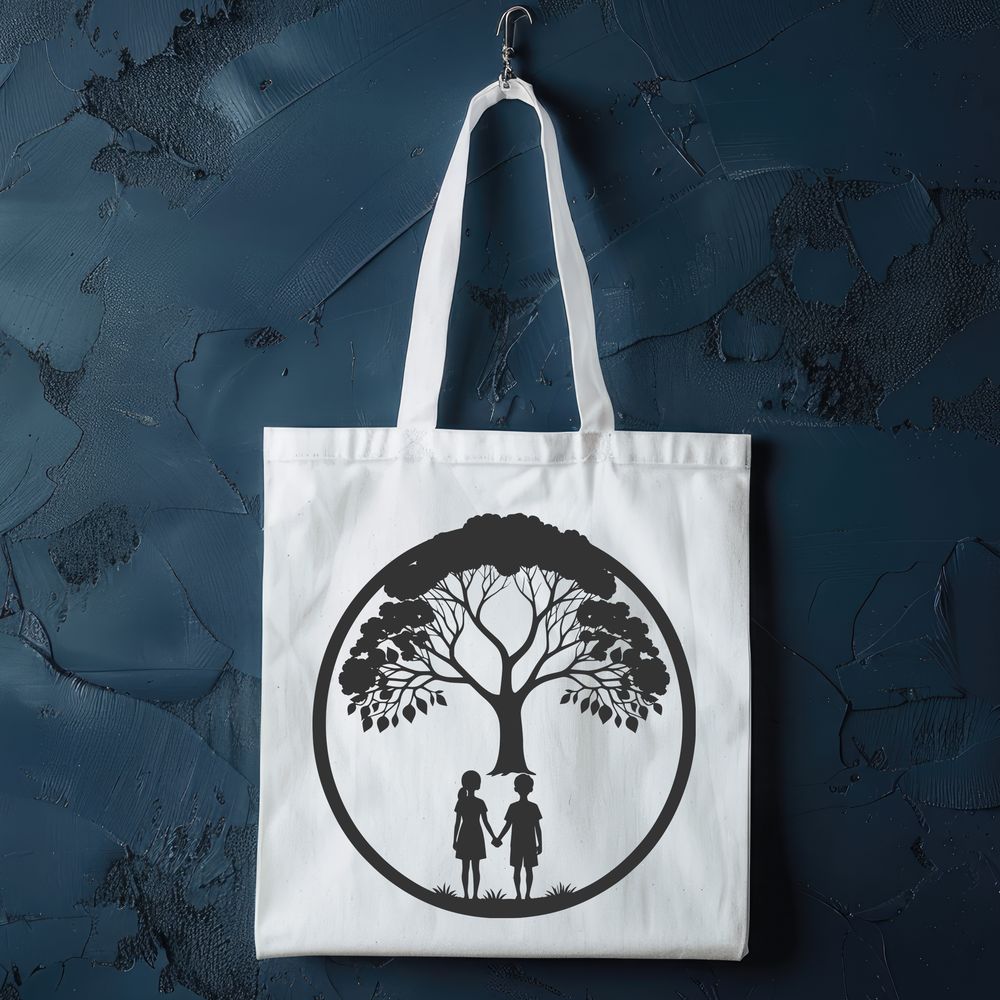 Whimsical Couple's Tree Design An SVG vector art design featuring a couple's tree, often used in wedding decorations or Valentine's Day designs.
