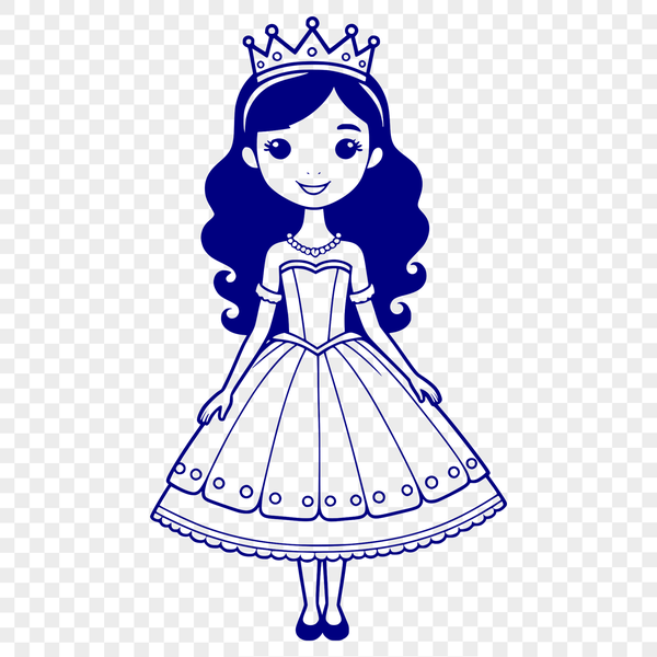 A young female character in a royal setting, suitable for personal or commercial projects.