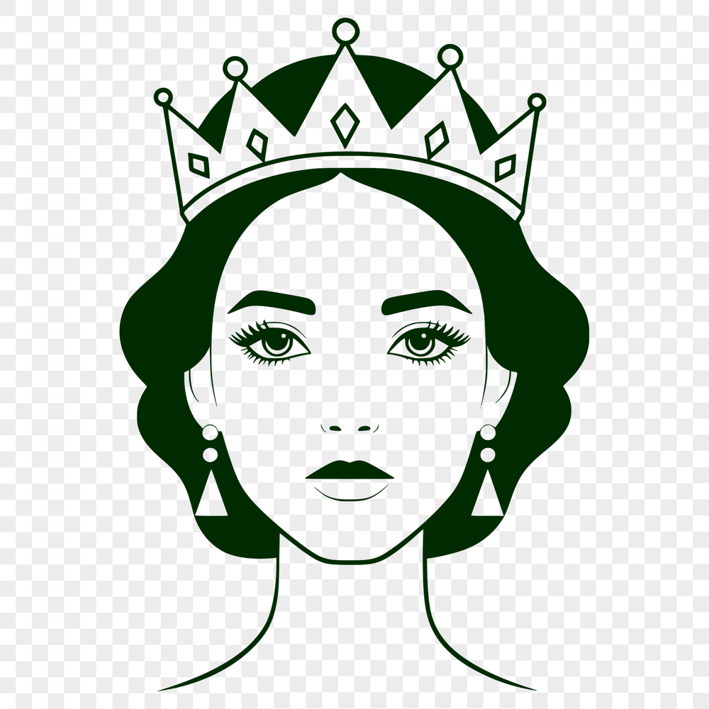 A digital illustration of a young female princess in various outfits and poses.