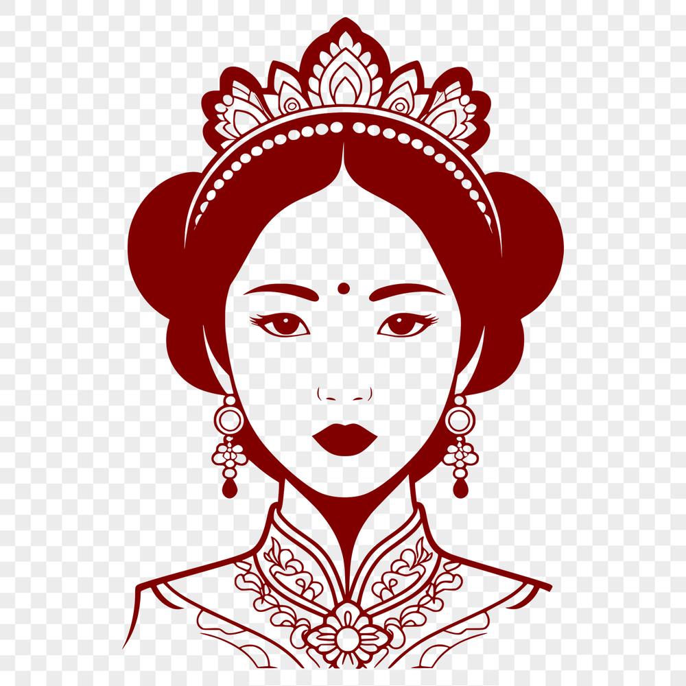 Princess Clipart in SVG Format Free Download A young female royalty character in vector format.