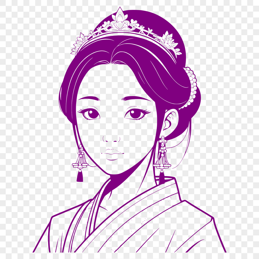 A young female princess character in a fantasy setting.