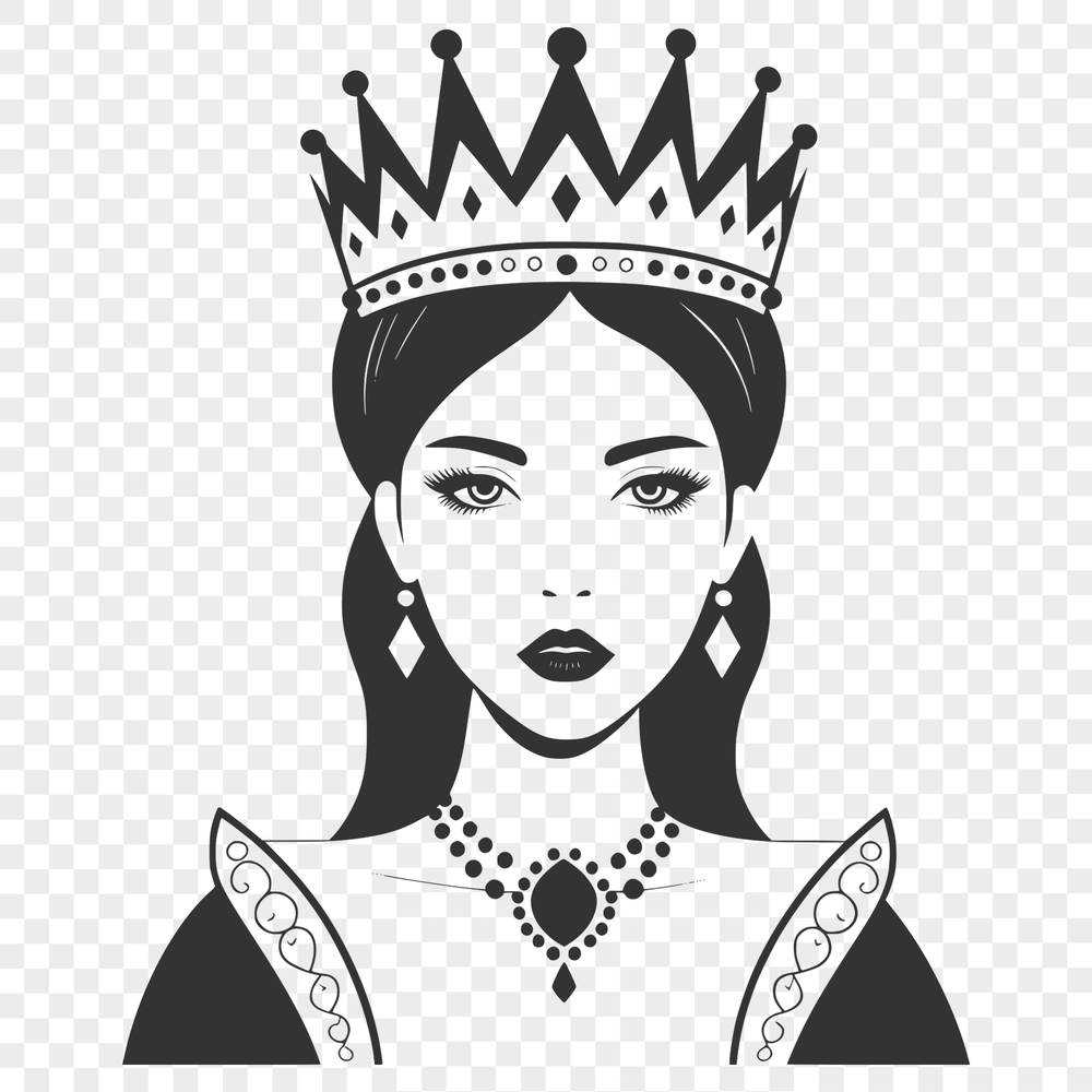 A digital illustration of a female princess character in a regal pose.