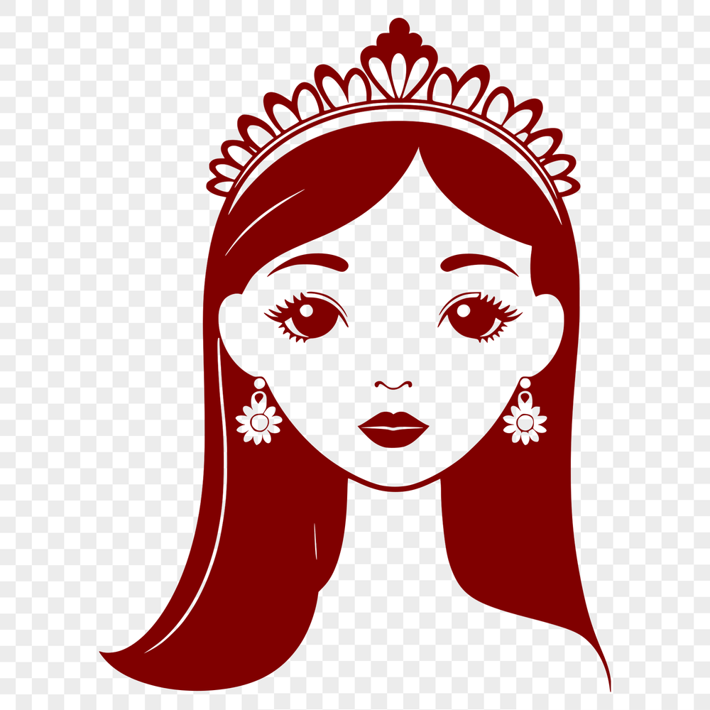 Young Female Royal Figure A vector illustration of a young female princess in a royal gown.