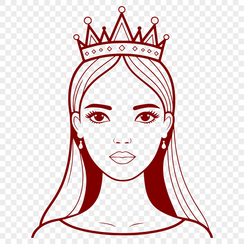Princess Clip Art Design in SVG Format Female character illustration in vector format as an SVG file.
