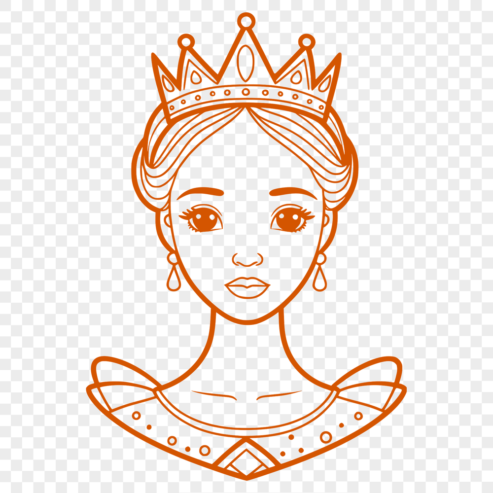 Female character illustration in vector format, ideal for graphic design and digital art projects.