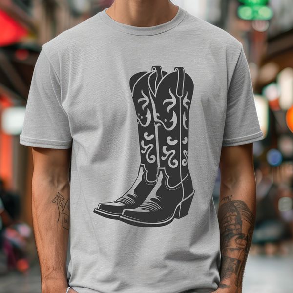 Beautiful Vector Cowboy Boots High-quality vector illustration of cowboy boots, suitable for graphic design and digital crafting projects.