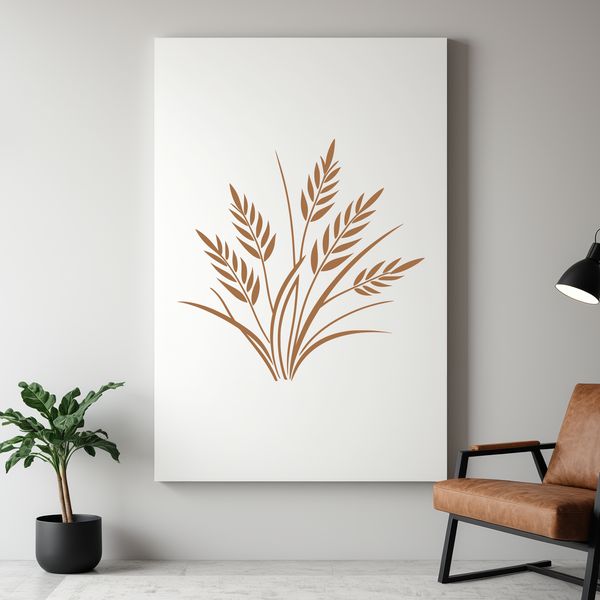 Vector Wheat Silhouette A simple illustration of a single stalk of wheat in vector format.