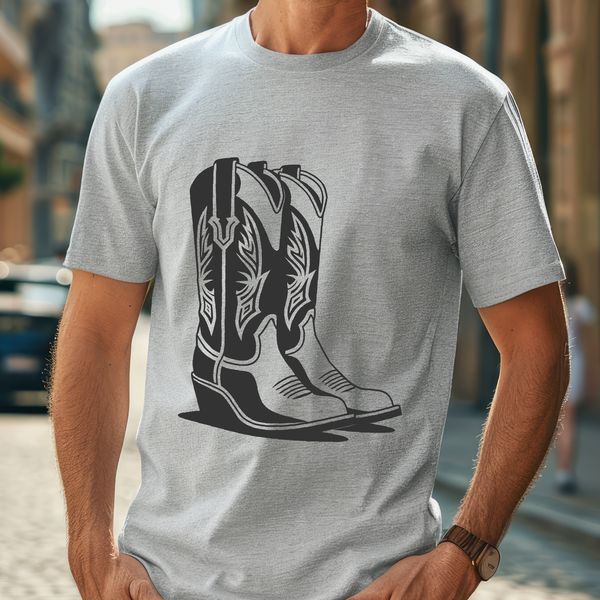 Western Style Vector Boot Illustration Illustrated design of a pair of cowboy boots in a vector format.