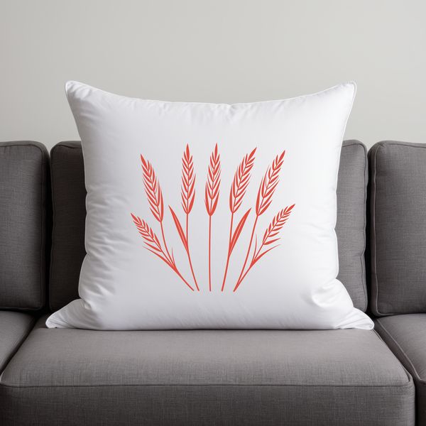 An illustration of wheat with detailed lines and shapes, suitable for cutting or engraving.