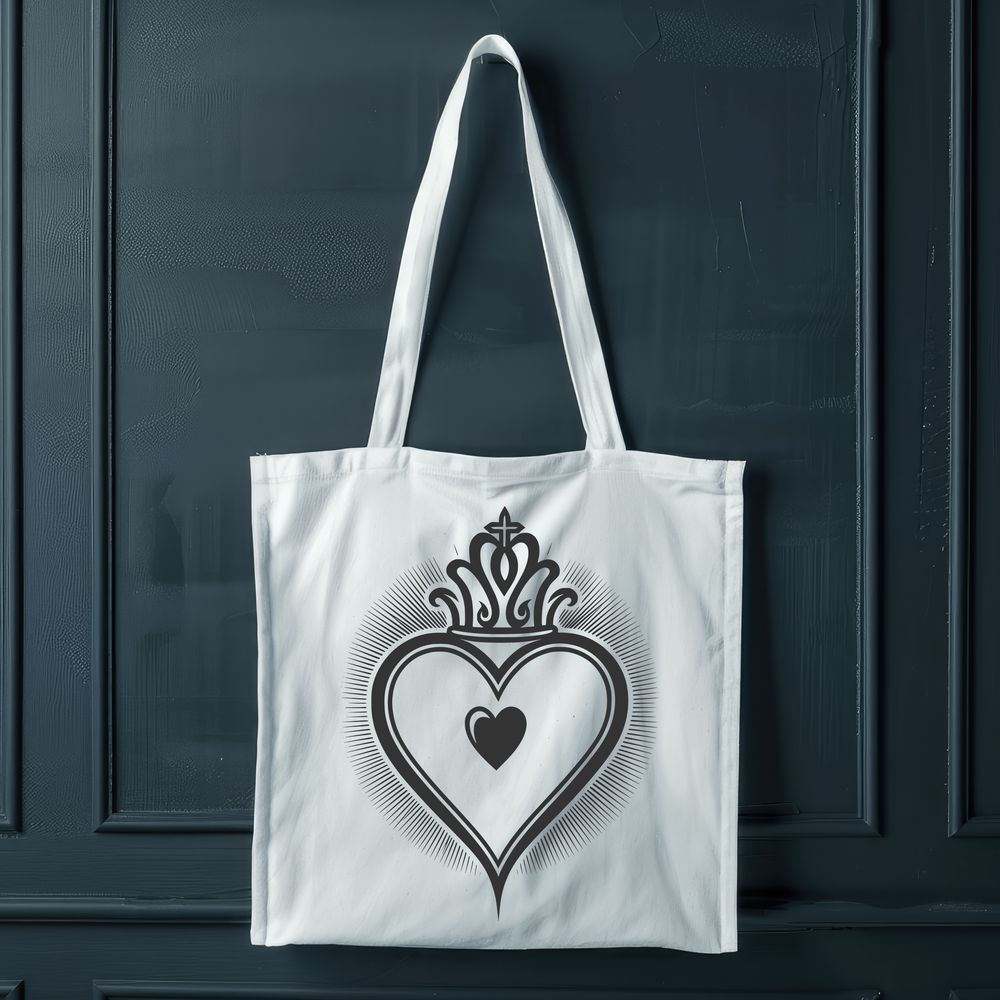 Beautiful Vector Art of the Sacred Heart A detailed, vector graphic representation of the Sacred Heart, suitable for printing or cutting out using various tools.