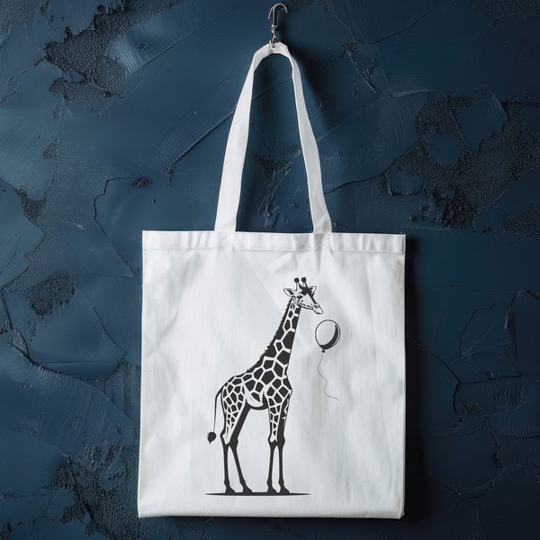 Savannah Wildlife Vector Art A detailed illustration of a giraffe, a tall savannah animal, with long neck and legs.