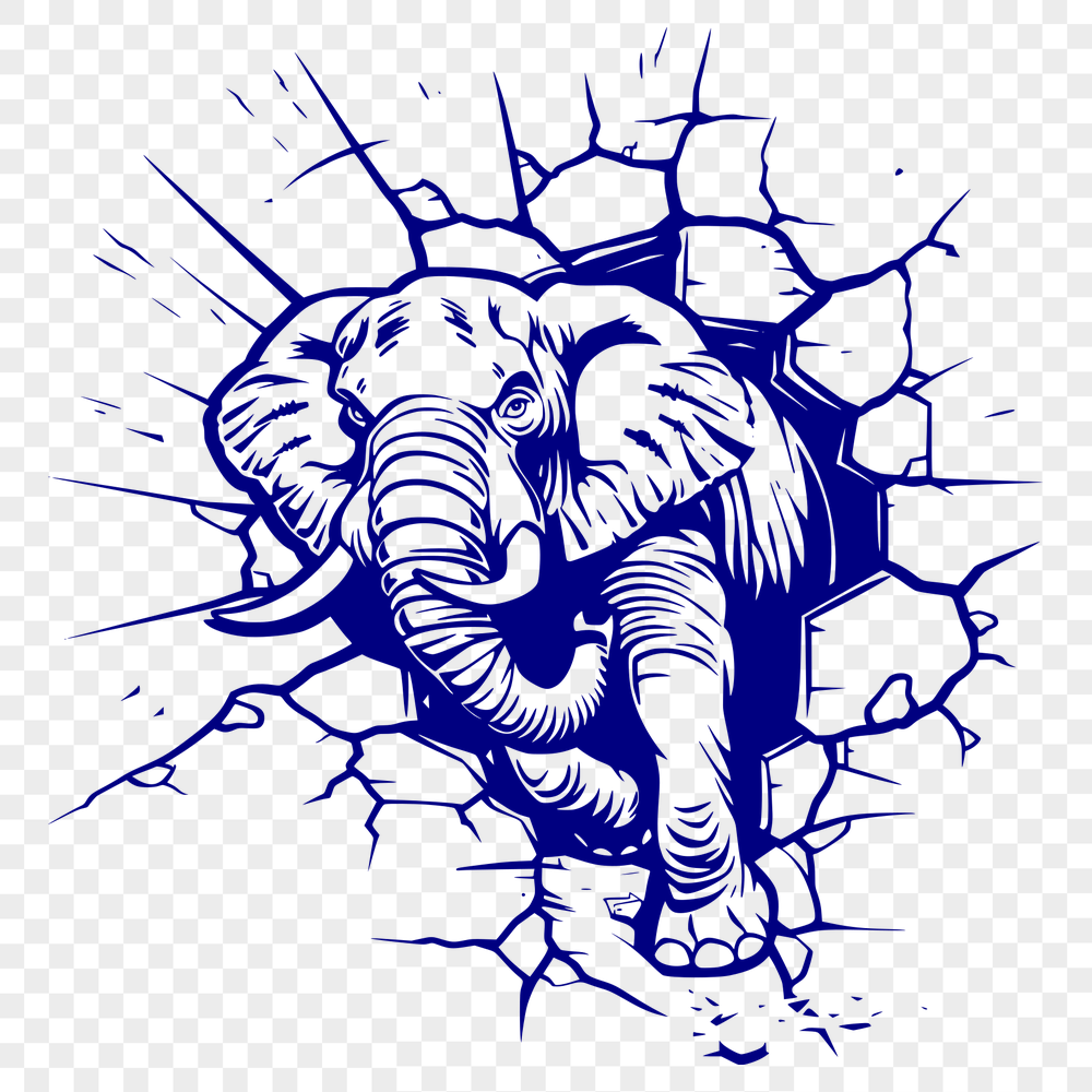 Free Beautiful Elephant Vector Craft File