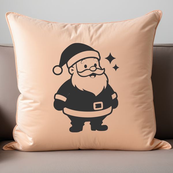 A digital illustration of Father Christmas in red suit and hat.