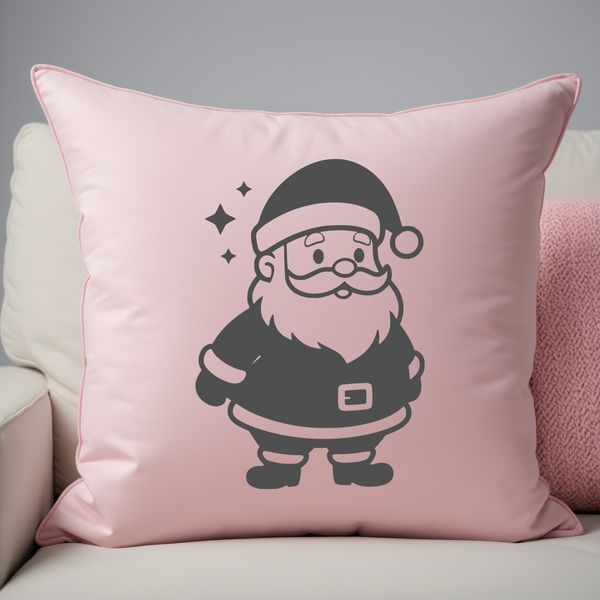 Vector art design featuring a silhouette of Santa Claus.