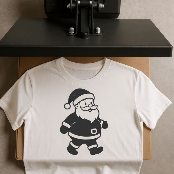 Vector graphic of Santa Claus in traditional attire for commercial or personal use projects.