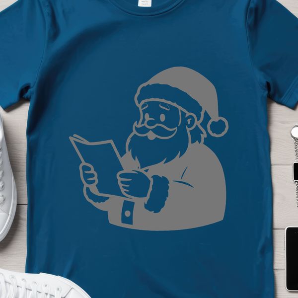 A vector illustration of Father Christmas in a classic red suit, ideal for holiday designs.