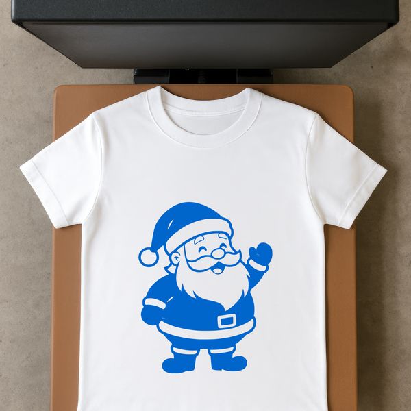 A digital illustration of Father Christmas with a jolly expression, perfect for holiday decorations or gifts.