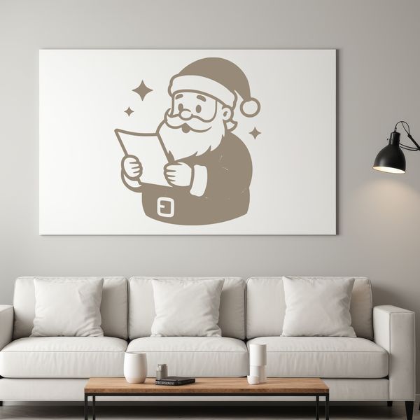 A vector illustration of a jovial man in red clothing with a white beard, often associated with Christmas celebrations.