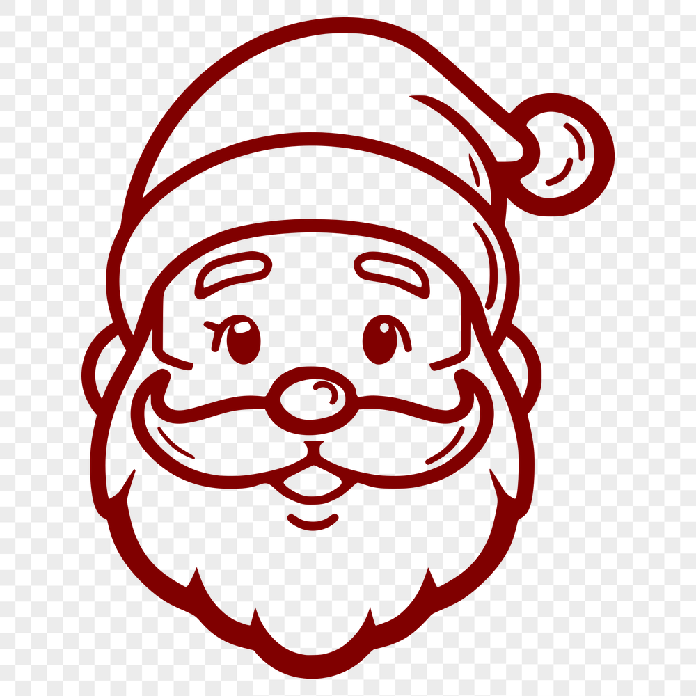 Beautiful Santa - Laser Cutter DXF