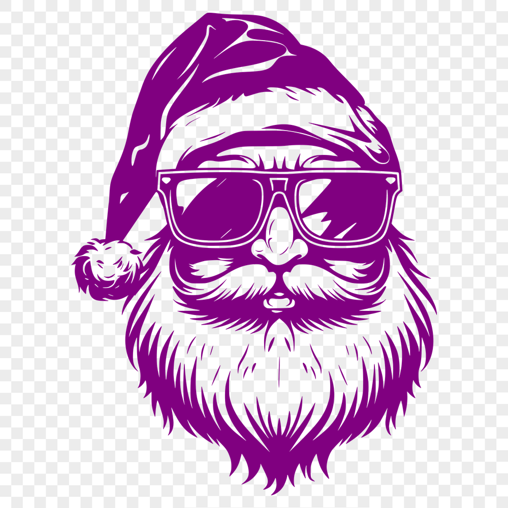 Beautiful Santa Wearing Sunglasses PDF