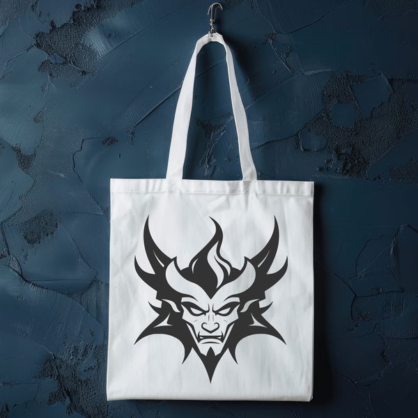 Stylized Satan Character Clip Art A stylized illustration of the devil character, suitable for use in Halloween designs and projects.