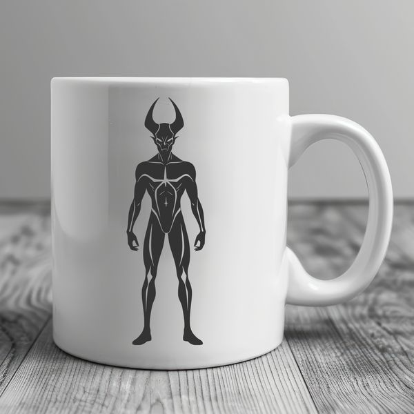 Mysterious Satan Portrait A digital vector artwork featuring a depiction of Satan with a dark and mysterious tone.