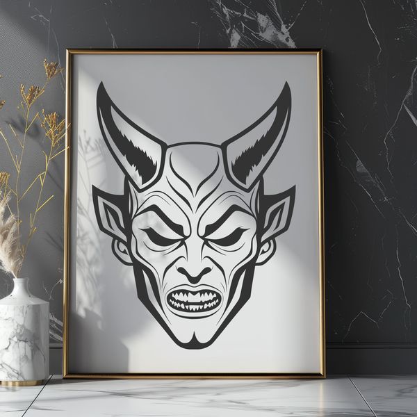 Devilish Halloween Character Design A design vector illustration of the devil in a Halloween-themed style.