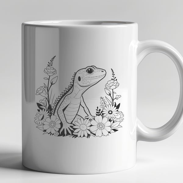 A reptilian animal with scaly skin and a long tail, depicted in a vector format suitable for digital use.