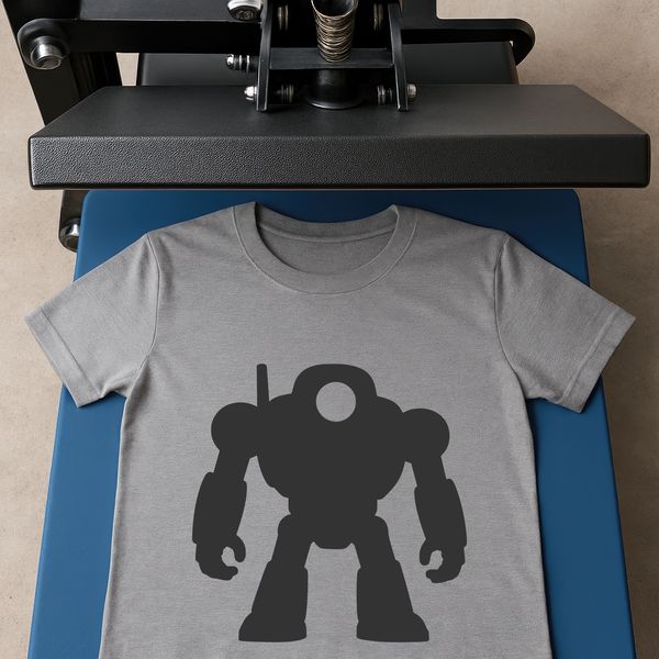 Mechanical robot illustration in vector format, suitable for cutting machine designs and web graphics.