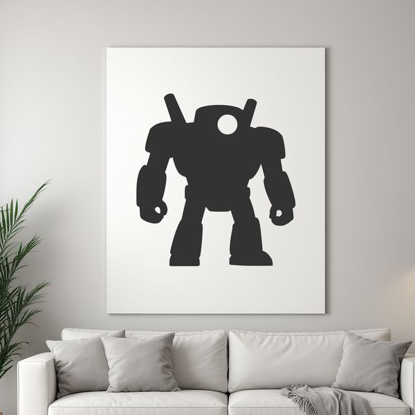 Vector illustration of a futuristic robot with intricate details.
