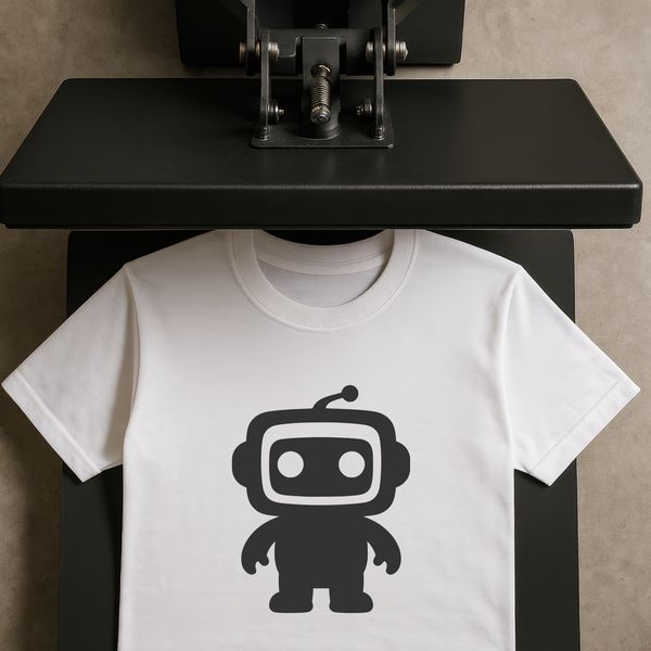 Vector illustration of a futuristic robot with clean lines and modern design elements.