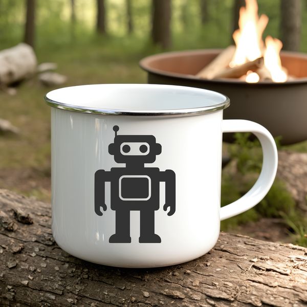 Detailed illustration of a futuristic sci-fi robot designed as a vector graphic for various commercial and personal uses.