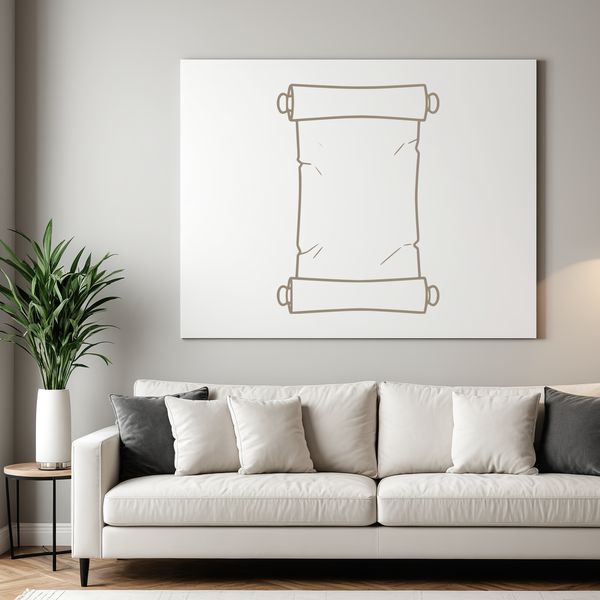 A traditional graduation diploma scroll made from paper with a classic design.