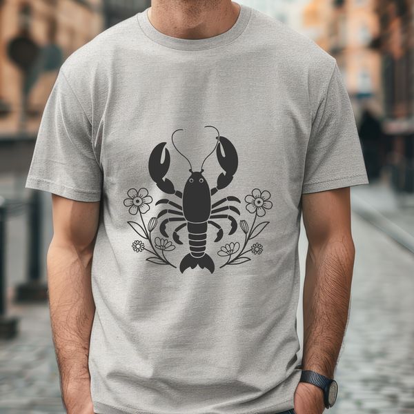 Lobster Illustration with Realistic Shell Texture An illustration of a lobster with a focus on its shell texture.